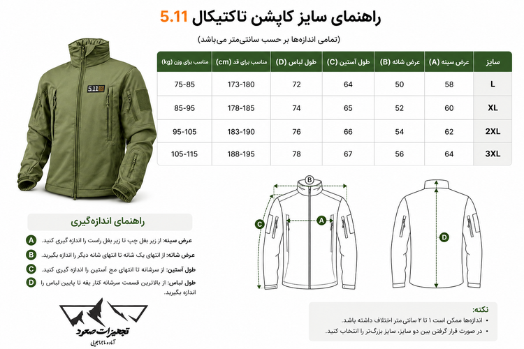 کاپشن تاکتیکال 5.11